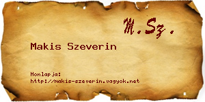 Makis Szeverin névjegykártya